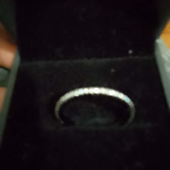 925 TEMILA  Sterling Silver White CZ Band Ring - Picture 5 of 5